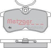 1170025 Sada brzdových platničiek kotúčovej brzdy METZGER
