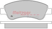 1170026 Sada brzdových platničiek kotúčovej brzdy GREENPARTS METZGER