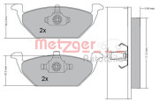 1170027 Sada brzdových platničiek kotúčovej brzdy GREENPARTS METZGER