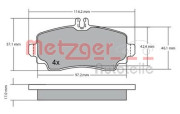 1170041 Sada brzdových platničiek kotúčovej brzdy METZGER