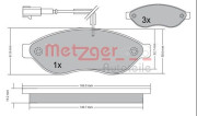1170073 Sada brzdových platničiek kotúčovej brzdy METZGER