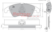 1170127 Sada brzdových platničiek kotúčovej brzdy GREENPARTS METZGER
