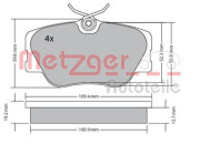 1170151 Sada brzdových platničiek kotúčovej brzdy METZGER