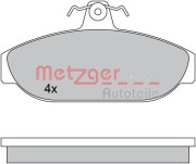 1170315 Sada brzdových platničiek kotúčovej brzdy METZGER