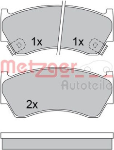 1170433 Sada brzdových platničiek kotúčovej brzdy METZGER