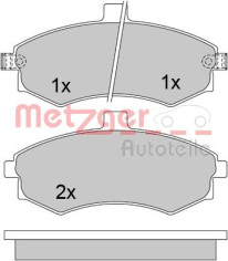 1170506 Sada brzdových platničiek kotúčovej brzdy METZGER