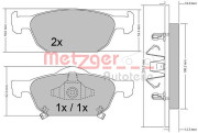 1170594 Sada brzdových platničiek kotúčovej brzdy METZGER