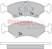 1170666 Sada brzdových platničiek kotúčovej brzdy METZGER