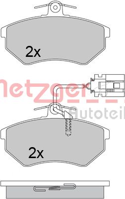 1170674 Sada brzdových platničiek kotúčovej brzdy METZGER