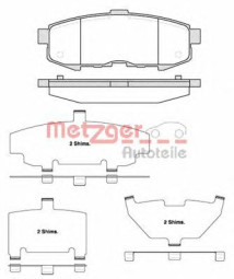 1170769 Sada brzdových platničiek kotúčovej brzdy METZGER