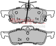 1170815 Sada brzdových platničiek kotúčovej brzdy METZGER
