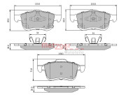 1170831 Sada brzdových platničiek kotúčovej brzdy METZGER