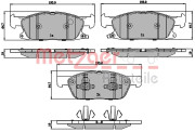 1170848 Sada brzdových platničiek kotúčovej brzdy METZGER