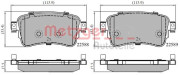 1170901 Sada brzdových platničiek kotúčovej brzdy METZGER