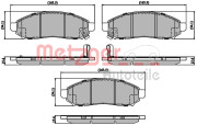 1170916 Sada brzdových platničiek kotúčovej brzdy GREENPARTS METZGER
