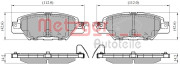 1170920 Sada brzdových platničiek kotúčovej brzdy METZGER
