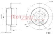 6110041 Brzdový kotúč GREENPARTS METZGER