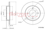 6110165 Brzdový kotúč METZGER