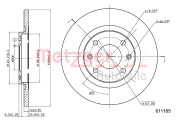 6110185 Brzdový kotúč METZGER