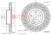 6110233 Brzdový kotúč METZGER