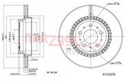 6110378 Brzdový kotúč GREENPARTS METZGER