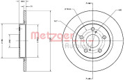 6110427 Brzdový kotúč METZGER