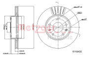 6110430 Brzdový kotúč METZGER