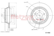 6110489 Brzdový kotúč GREENPARTS METZGER