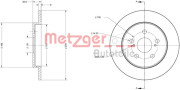 6110617 Brzdový kotúč GREENPARTS METZGER