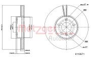 6110671 Brzdový kotúč GREENPARTS METZGER