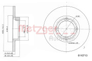 6110713 Brzdový kotúč METZGER