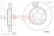 6110802 Brzdový kotúč GREENPARTS METZGER