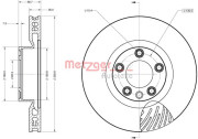 6110853 Brzdový kotúč GREENPARTS METZGER