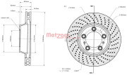 6110882 Brzdový kotúč METZGER