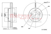 6110990 Brzdový kotúč GREENPARTS METZGER