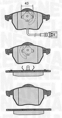 363916060136 Sada brzdových platničiek kotúčovej brzdy MAGNETI MARELLI