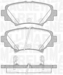 363916060809 Sada brzdových platničiek kotúčovej brzdy MAGNETI MARELLI