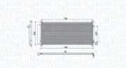 350203973000 Kondenzátor klimatizácie MAGNETI MARELLI