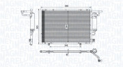 350203100600 Kondenzátor klimatizácie MAGNETI MARELLI