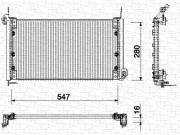 350203135000 Kondenzátor klimatizácie MAGNETI MARELLI