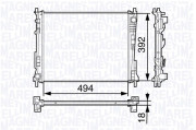 350213132100 Chladič motora MAGNETI MARELLI