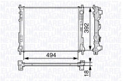 350213132200 Chladič motora MAGNETI MARELLI