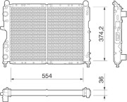 350213257000 Chladič motora MAGNETI MARELLI