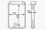 350218311000 Výmenník tepla vnútorného kúrenia MAGNETI MARELLI