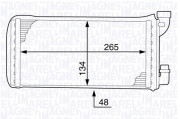 350218341000 Výmenník tepla vnútorného kúrenia MAGNETI MARELLI