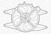 069422042010 Ventilátor chladenia motora MAGNETI MARELLI