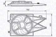 069422457010 Ventilátor chladenia motora MAGNETI MARELLI