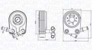 350300000100 Chladič motorového oleja MAGNETI MARELLI