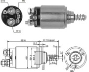 940113050186 Elektromagnetický spínač pre żtartér MAGNETI MARELLI