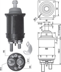 940113050314 Elektromagnetický spínač pre żtartér MAGNETI MARELLI